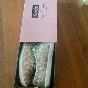 Keds x Kate Spade - rose gold glitter sneakers
